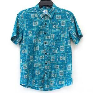 Georg Roth Los Angeles Pure Comfort Blue Cotton Collared Shirt Small